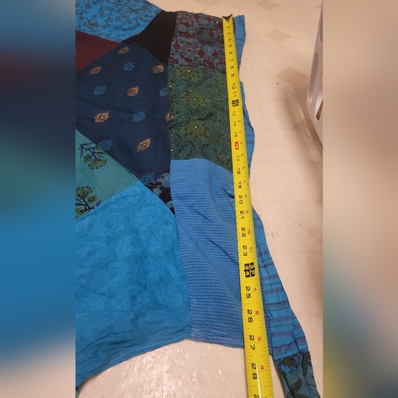 NWT from Jackpot - Turquoise Patchwork Wrap Skirt - Picture 2 of 3